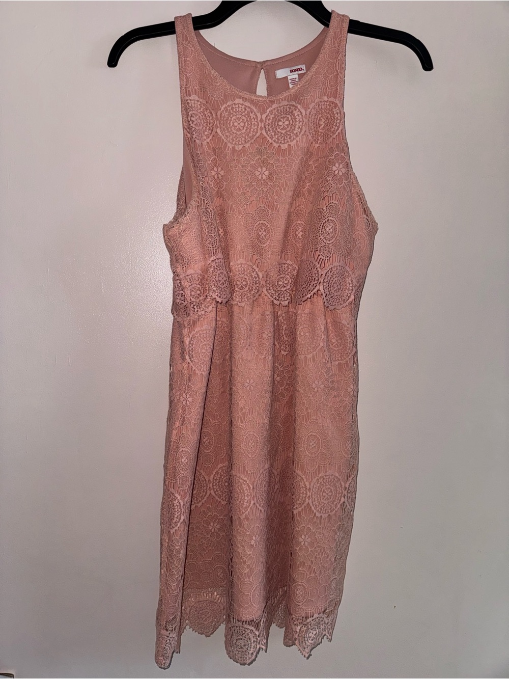 BONGO Pink Lace Midi Dress
